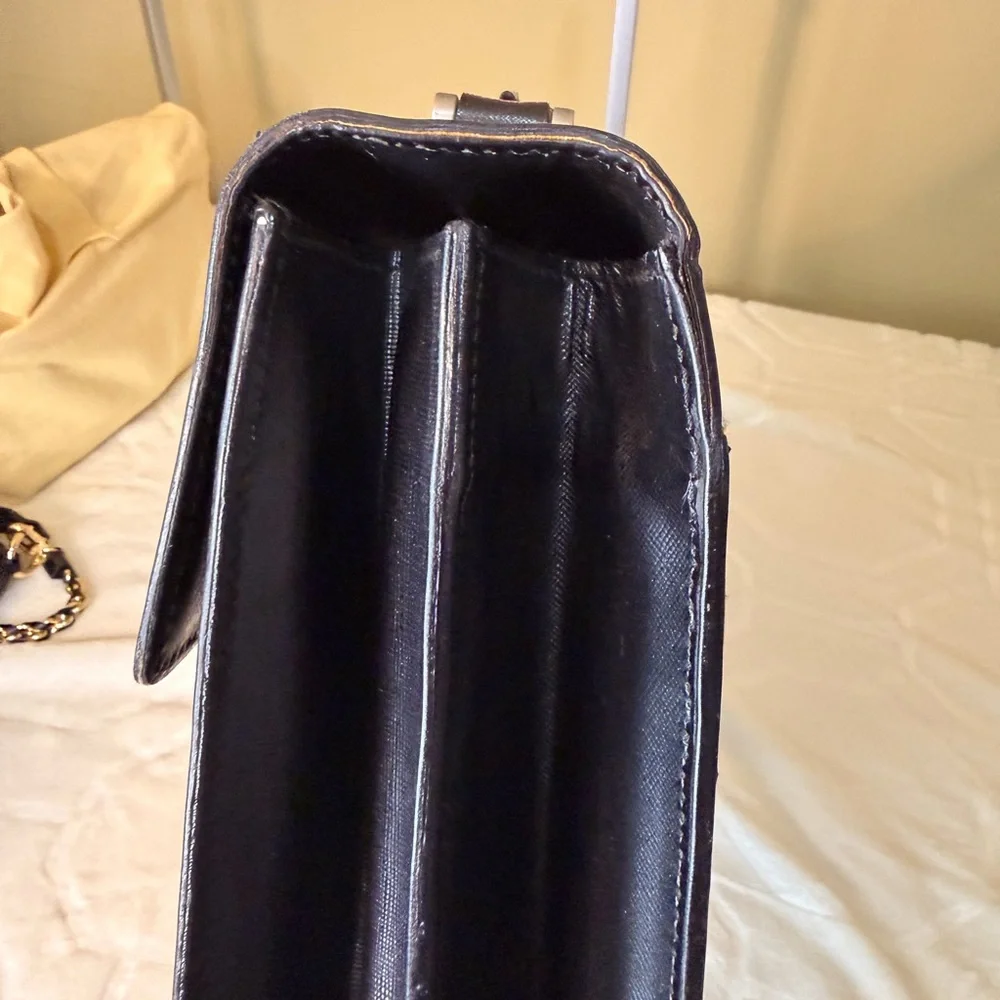 Prada Black Saffiano Leather Briefcase
